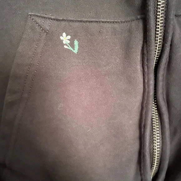 American Eagle Outfitters Charcoal Zip-Up Hoodie - Picture 5 of 9